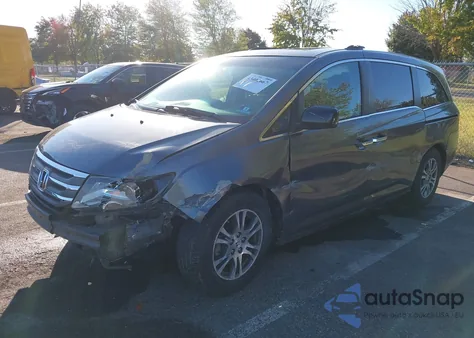 2011 Honda Odyssey Ex-L from USA, damaged, VIN 5FNRL5H60BB053354